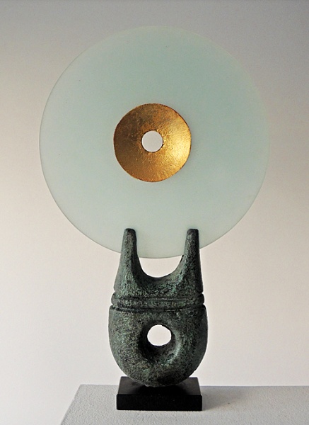 The Art of Firing 2015 - Glass Disk with Gold (Large)