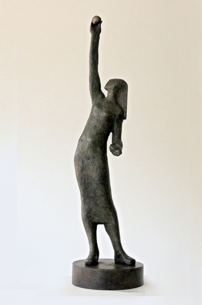 Neal French Solo Exhibition 2019 - 'Tiptree Fruit Picker' Bronze Maquette