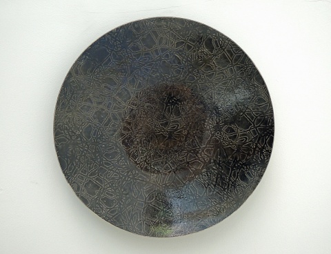 Contemporary Ceramics 2019 - 2019: Black on Black Wisteria Plate No. 252