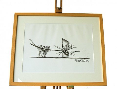 Robert Erskine: Maquettes 2020 - Sketch 1 (Framed Print)