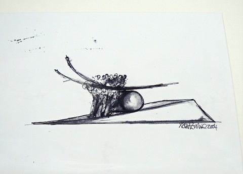 Robert Erskine: Maquettes 2020 - Sketch Uppcrowd (Mounted, unframed)