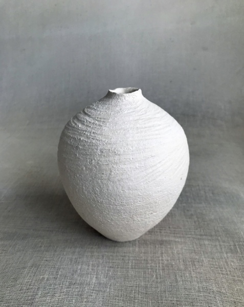 Gus Farnes & Moira Goodall: A Sense of Place - Textured Stoneware Vase (446)