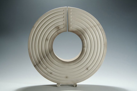 Contemporary Studio Ceramics 2022 - Grooved Marbled Ring (Large)