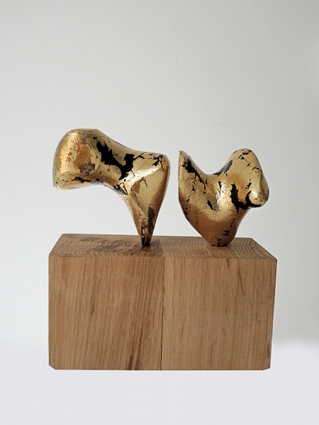 Biomorphic Sculpture: Graham High & Ian Knowles - Gold leaf: 'Performance'