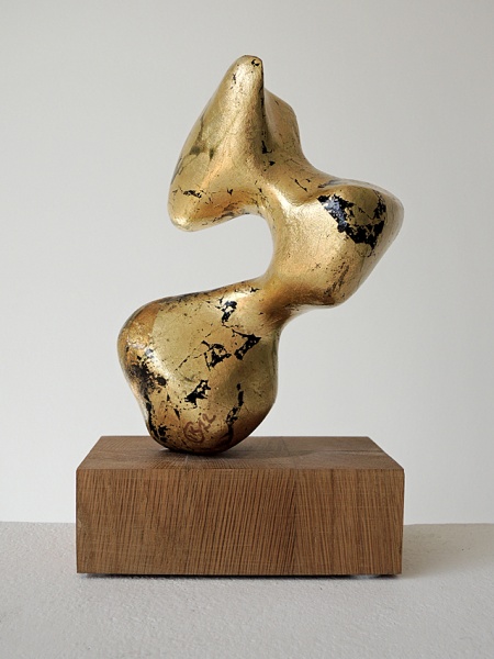 Biomorphic Sculpture: Graham High & Ian Knowles - Gold leaf: 'Relax'