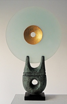 The Art of Firing 2015 - Glass Disk with Gold (Large)