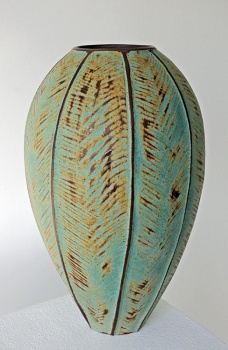 Emily Myers - Ribbed Cross-hatched Vase