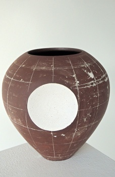 Emily Myers - Terracotta Vase with Concave Circle