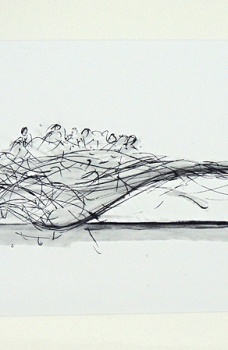 Robert Erskine: Maquettes 2020 - Sketch Crowd Rhythm (Mounted, unframed)