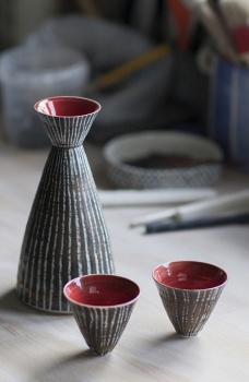 Contemporary Studio Ceramics 2022 - Monochrome Sake Set of 2