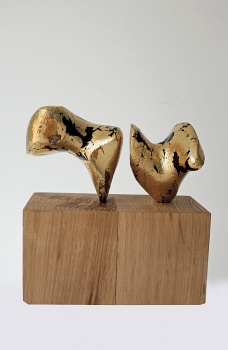 Biomorphic Sculpture: Graham High & Ian Knowles - Gold leaf: 'Performance'